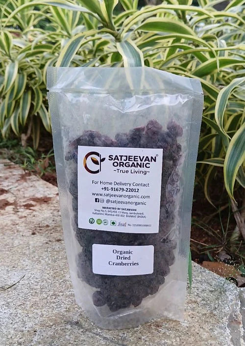 Satjeevan Organic Dried Cranberries - 200 gm