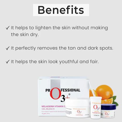 Professional O3+ Meladerm Vitamin C Gel Bleach - Combo