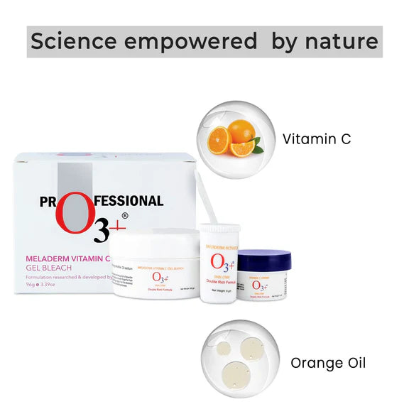Professional O3+ Meladerm Vitamin C Gel Bleach - Combo