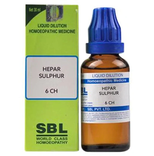 SBL Homeopathy Hepar Sulphur Dilution -6 CH