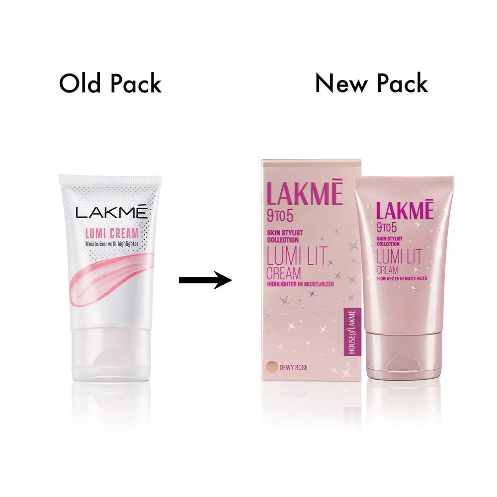 Lakme 9 To 5 Lumi Strobe Cream Highlighter + Moisturizer + Primer - 60 gm
