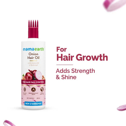 Mamaearth Onion Hair Oil With Onion & Redensyl For Hair Fall Control