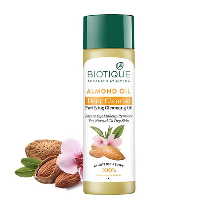 Biotique Advanced Ayurveda Bio Almond Oil Soothing Face And Eye Makeup Cleanser-120ml