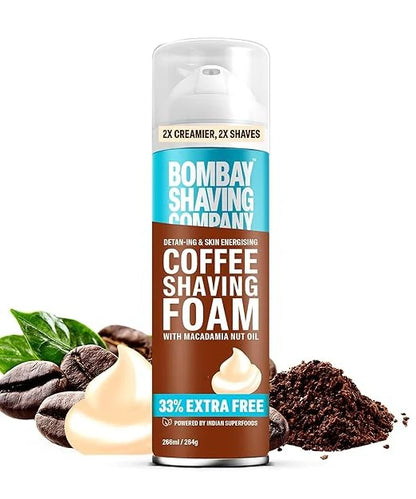 Bombay Shaving Company Coffee Shaving Foam with Macadamia Nut Oil - 266 ml