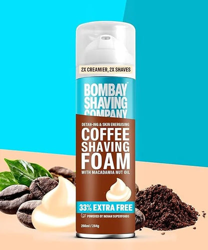 Bombay Shaving Company Coffee Shaving Foam with Macadamia Nut Oil - 266 ml