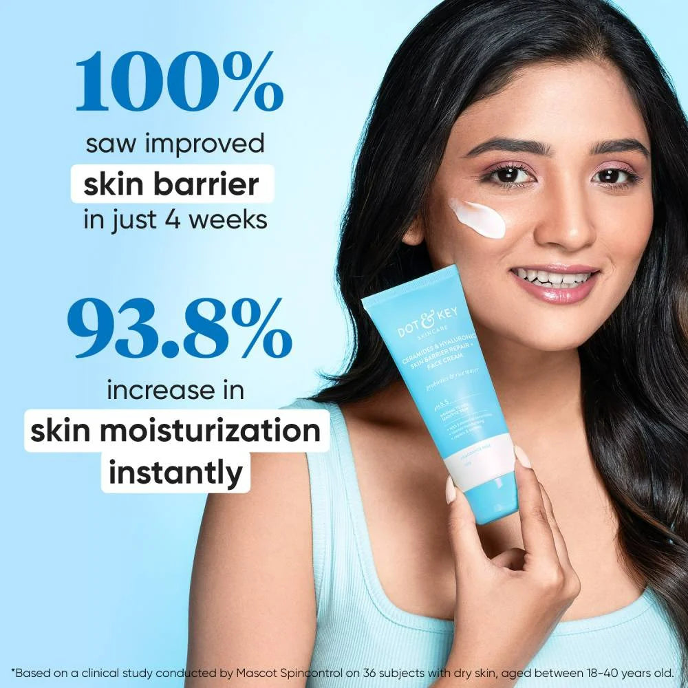 Dot & Key Ceramides & Hyaluronic Skin Barrier Repair + Face Cream - 100 gm