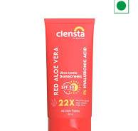 Red Aloe Vera Ultra Matte Sunscreen with 1% Hyaluronic Acid and SPF 50 PA++++ UVA/UVB