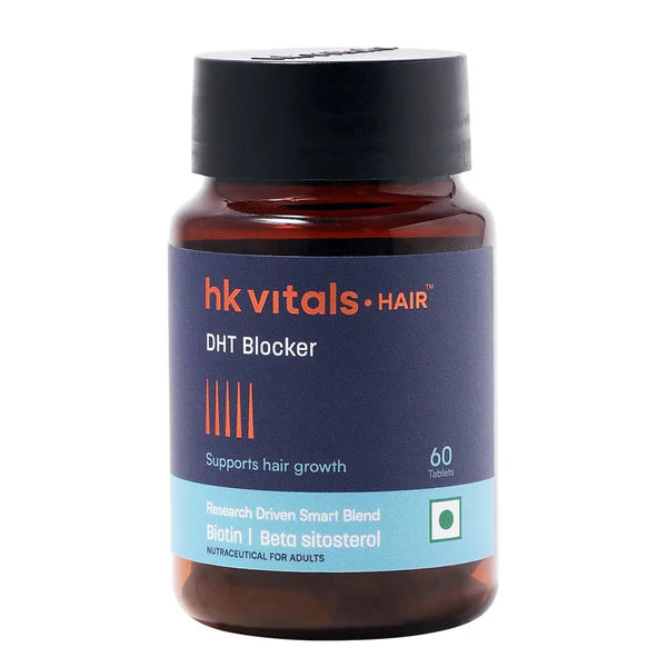 HK Vitals DHT Blocker With Biotin Tablets for Reduces Hair Fall, Stimulates Hair Growth - 60 tabs
