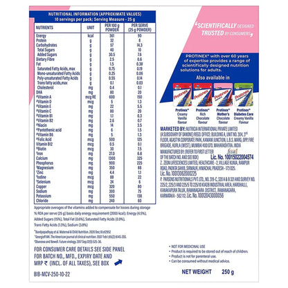 Protinex Mother's Nutritional Mix - Creamy Vanilla Flavour | With 28 Vital Nutrients to Support Healthy Birth Weight, Brain Development & Immunity - 200 gm