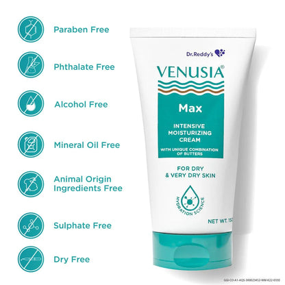 Dr. Reddy's Venusia Max Intensive Moisturizing Cream - 150 gm