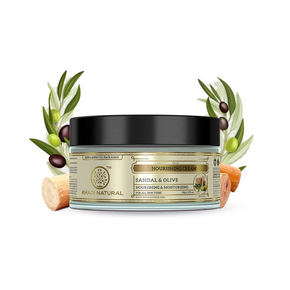 Khadi Natural Sandal & Olive Nourishing Cream - 50 gm