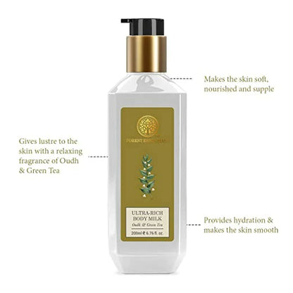 Forest Essentials Ultra-Rich Body Milk Oudh & Green Tea