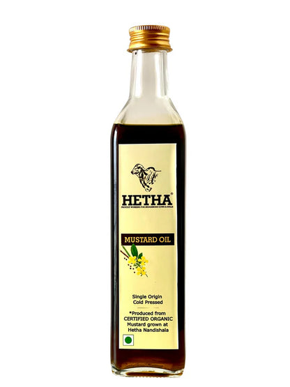 Hetha Organic Cold Pressed Black Mustard Oil - 550 ml
