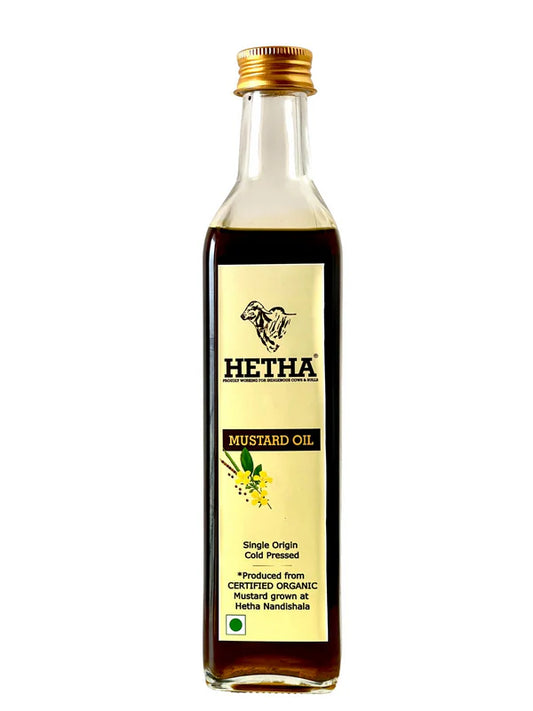 Hetha Organic Cold Pressed Black Mustard Oil - 550 ml