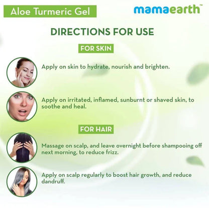 Mamaearth Aloe Turmeric Gel For Skin & Hair - 150 ml