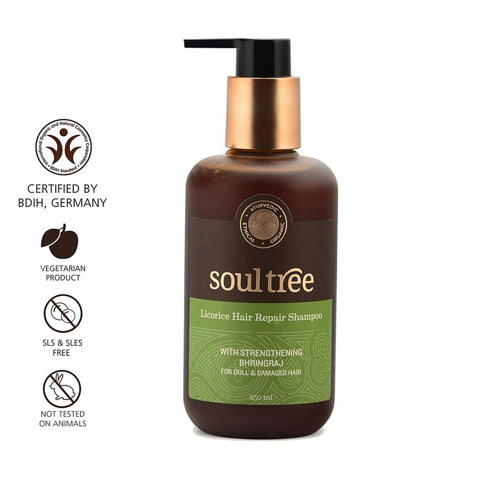 Soultree Licorice Hair Repair Shampoo With Strengthening Bhringraj - 250 ml