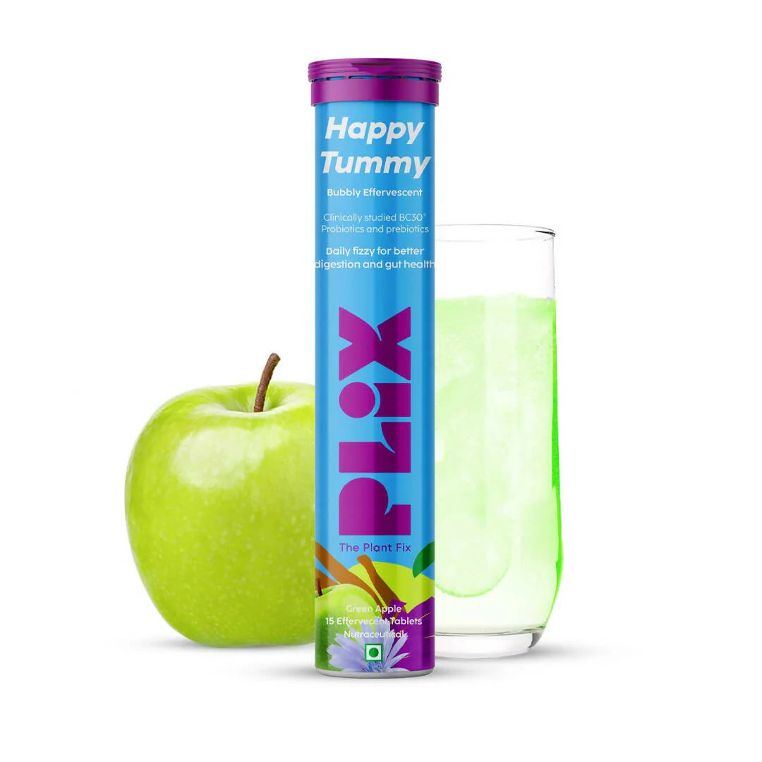 PLIX The Plant Fix Happy Tummy Pre+Probiotic Effervescent Tablets