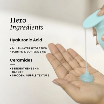 Foxtale Hydrating Body Wash With Hyaluronic Acid & Ceramides Locks In Moisture Reduces Body Odour - 250 ml