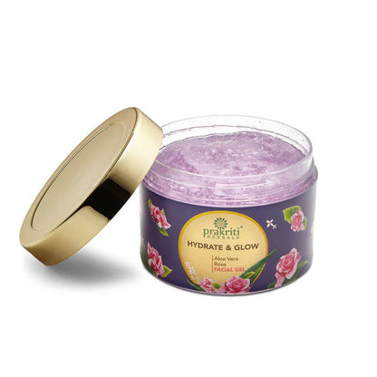 Prakriti Herbals Hydrate & Glow Aloe Vera Rose Facial Gel - 220 gm