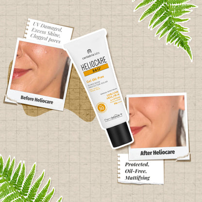 Heliocare 360 Gel Oil-Free Sunscreen SPF 50 Pa++++ Oily & Combination Skin, Anti-Acne, Matte Finish - 50 ml