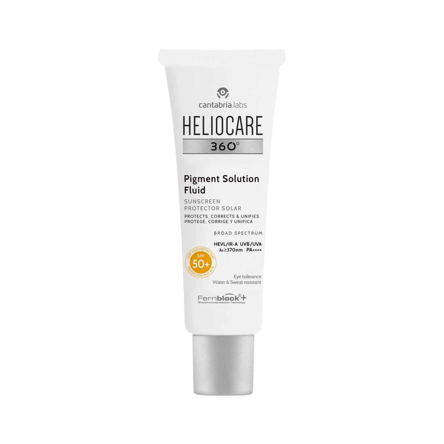 Heliocare 360 Pigment Solution Fluid Sunscreen With Niacinamide SPF 50+ Pa++++ Remove Tan & Brighten - 50ml