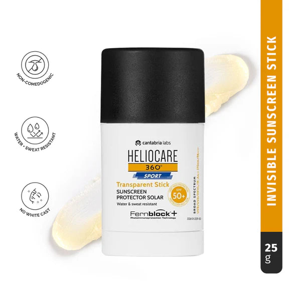 Heliocare 360 Sport Transparent Sunscreen Stick SPF 50+ - 25g