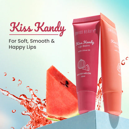 Swiss Beauty Kiss Kandy Tinted Lip Balm | Non-Sticky with Olive Oil & Vitamin E - 01 Peach - 10 ml