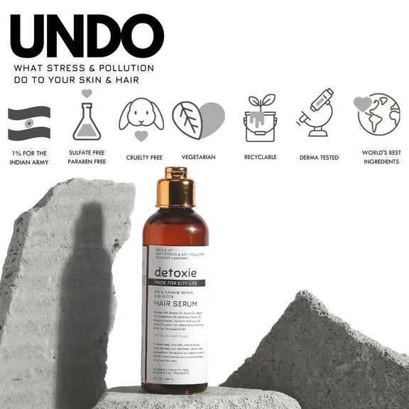 Detoxie Dry & Damage Repair Sun Block Hair Serum - 100 ml