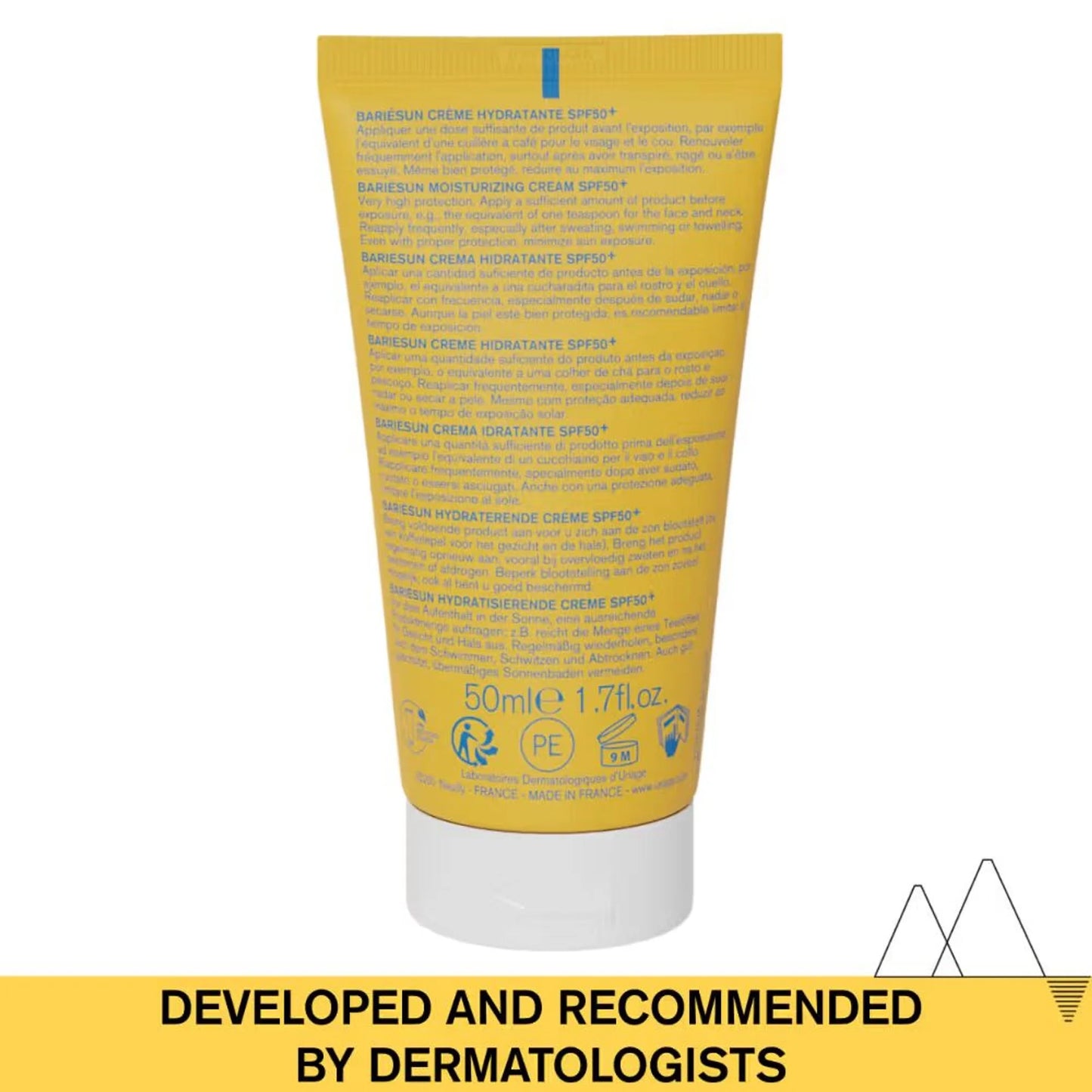 Uriage Bariesun Moisturizing Sunscreen SPF50+ Prevents Sun Damage & Skin Aging Dermat Recommended - 50 ml