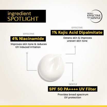 Deconstruct Detan Sunscreen Body Lotion, SPF 50 PA++++, Brightens & Protects - 90 ml
