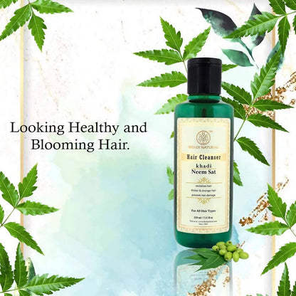 Khadi Natural Hair Cleanser Khadi Neem Sat - 210 ml