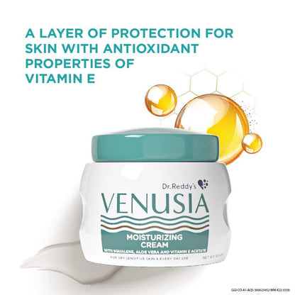 Dr. Reddy's Venusia Moisturizing Cream body & Face Cream For Dry To Very Dry Skin - 100 gm