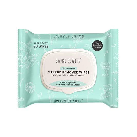 Swiss Beauty Clean And Glow Makeup Remover Wipes - 30 wipes