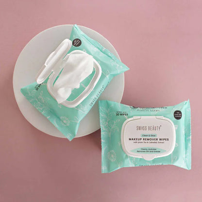 Swiss Beauty Clean And Glow Makeup Remover Wipes - 30 wipes