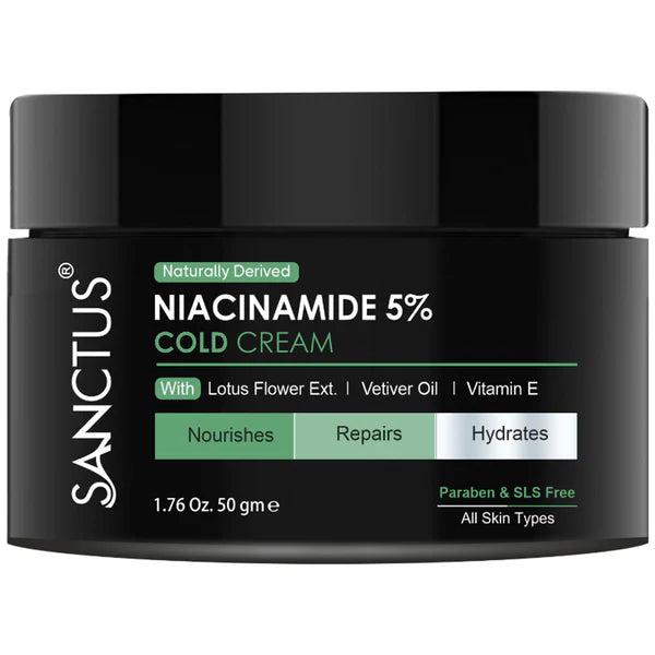 SANCTUS Moisturizing 5% Niacinamide Cold Cream - 50 gm