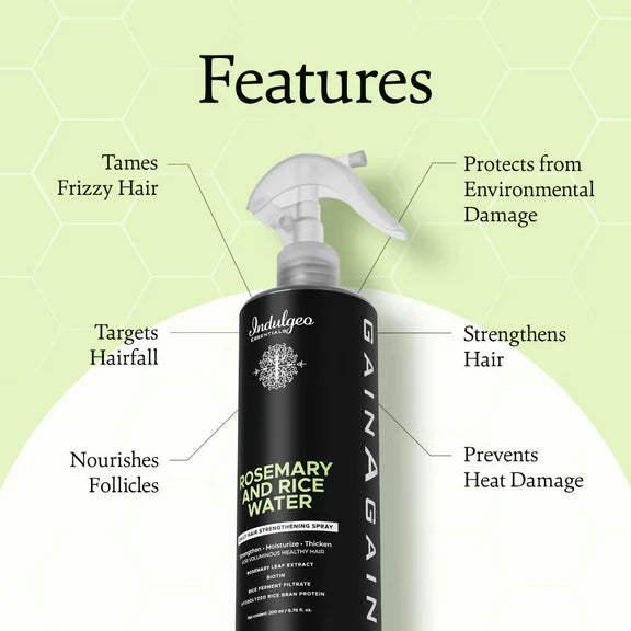 Indulgeo Essentials Rosemary And Rice Water Hair Growth Spray - 200 ml