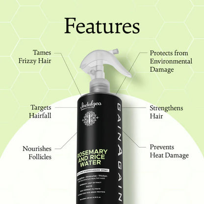 Indulgeo Essentials Rosemary And Rice Water Hair Growth Spray - 200 ml