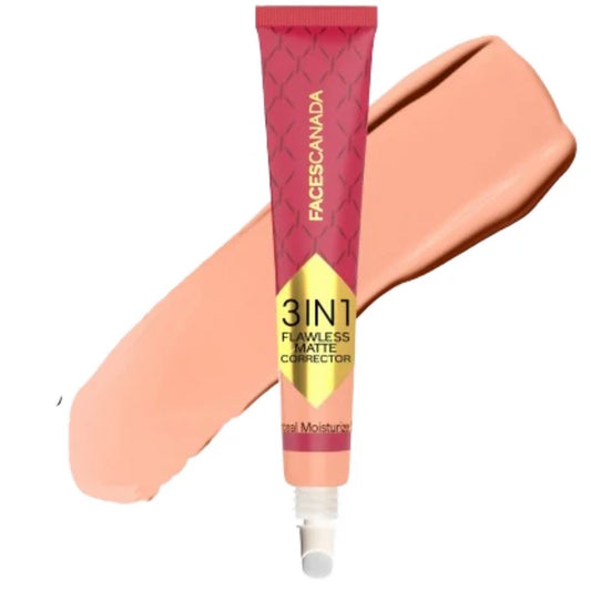 Faces Canada 3 in 1 Flawless Matte Concealer & Colour Correctors - Peach - 15 gm