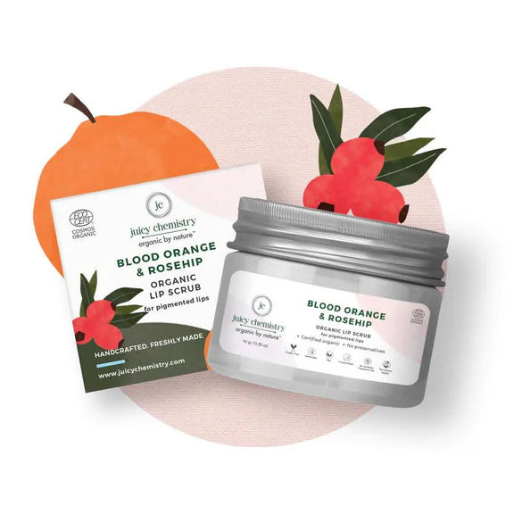 Juicy Chemistry Blood Orange & Rosehip Lip Scrub - 10 gm