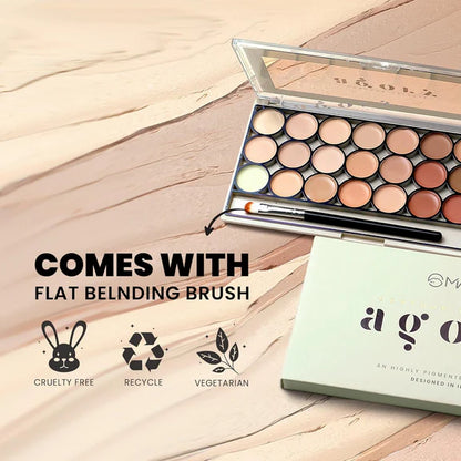 MARS Cosmetics 24 Shade Agory Cream Contour Palette With Brush - Shade-02 - 70 gm