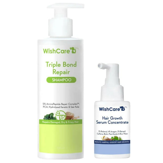 Wishcare Triple Bond Shampoo & Hair Growth Serum Combo - combo