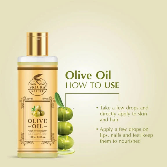 Skiura Nature Olive Oil For Anti Hair Fall, Thick Hair & Fast Hair Growth - 100 ml