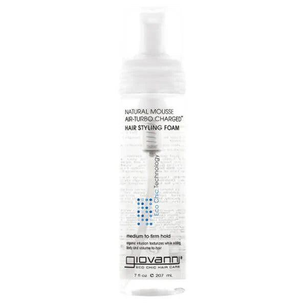 Giovanni Organic Natural Mousse Air-Turbo Charged Hair Styling Spray Foam - 207 ml