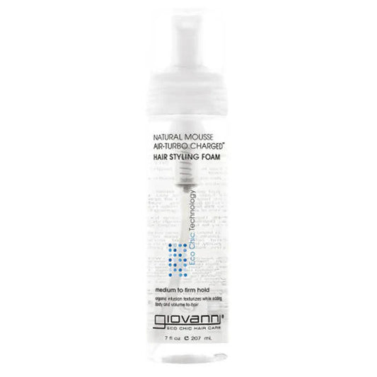 Giovanni Organic Natural Mousse Air-Turbo Charged Hair Styling Spray Foam - 207 ml