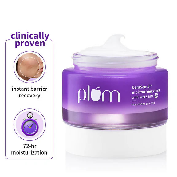 Plum CeraSenseTM Moisturizing Creme For Instant Barrier Repair & 72 Hour moisturization - 50 gm - Pack of 1
