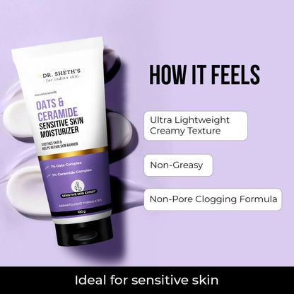 Dr. Sheth's Oats & Ceramide Sensitive Skin Moisturizer - 100 gm