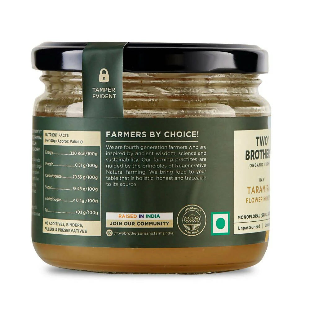 Two Brothers Organic Farms Taramira Honey, Raw Mono-Floral