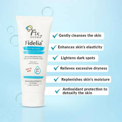 Fixderma Fidelia Gentle Skin Cleanser For Dry & Sensitive Skin