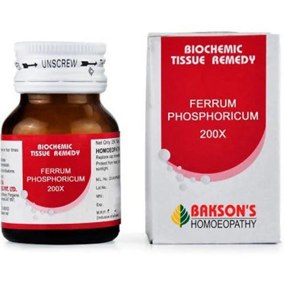 Bakson's Homeopathy Ferrum Phosphoricum Biochemic Tablets -3X