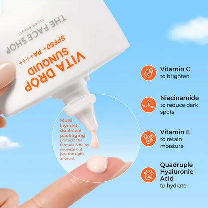 The Face Shop Korean Sunquid- SPF50+ PA++++ Fluid Sunscreen - 50 ml